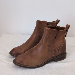 Franco Sarto Light Brown Leather Booties Women's Size 6.5M